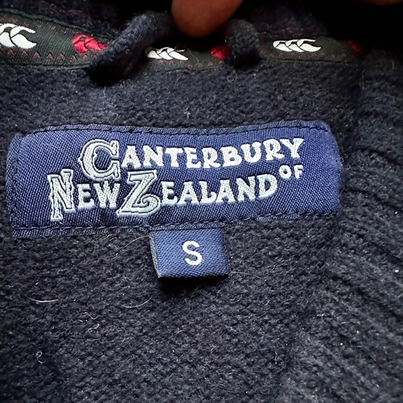 Canterbury of New Zealand wool shawl-collar alpine sweater, size S - Picture 2 of 6